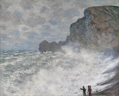 Clima tormentoso en Étretat de Claude Monet