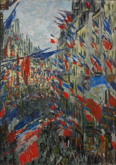 Rue Saint-Denis, fiesta del 30 de junio de 1878 de Claude Monet