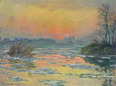 Puesta de Sol sobre el Sena de Claude Monet