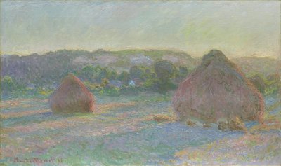Montones de Trigo, Fin del Verano, 1890-91 de Claude Monet