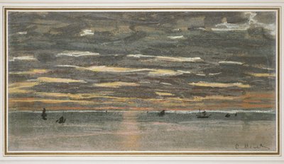 Atardecer en el Mar, 1865-1870 de Claude Monet