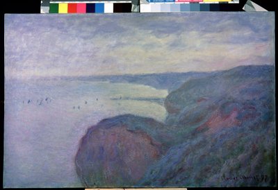 En el acantilado cerca de Dieppe. Pintura de Claude Monet (1840-1926) de Claude Monet