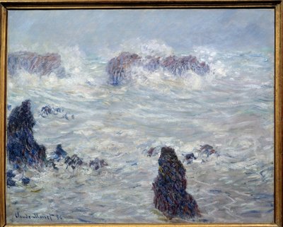Tempestad, costas de Belle-Ile de Claude Monet