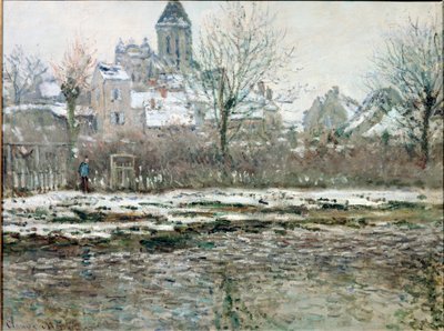 La iglesia en Vétheuil bajo la nieve de Claude Monet