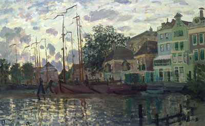 La Presa en Zaandam, Tarde de Claude Monet