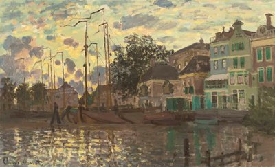 La presa en Zaandam, tarde, 1871 de Claude Monet