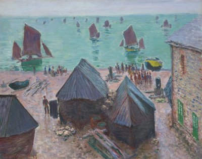Salida de los barcos, Étretat de Claude Monet