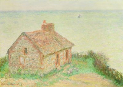 La casa en Douanier, efecto rosa, 1897 de Claude Monet