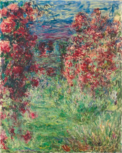 La casa en Giverny bajo las rosas, 1925 de Claude Monet