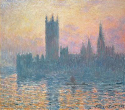 Las Casas del Parlamento, atardecer, 1903 de Claude Monet