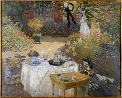 El almuerzo, Jardín de Monet en Argenteuil de Claude Monet