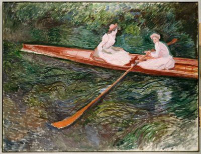 El bote de remos rosa de Claude Monet