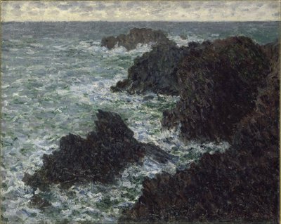 Las rocas en Belle-Ile, La costa salvaje, 1886 de Claude Monet
