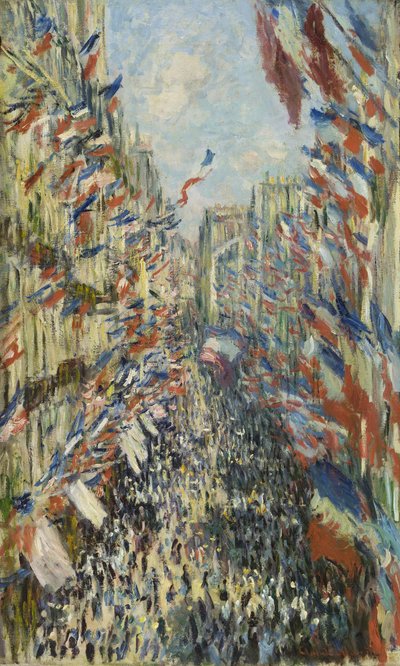 La Rue Montorgueil en París de Claude Monet