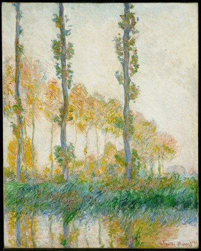 Los tres árboles, otoño, 1891 de Claude Monet