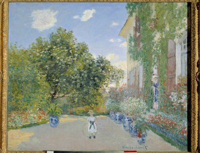La casa del artista en Argenteuil en 1872 (óleo sobre lienzo) de Claude Monet