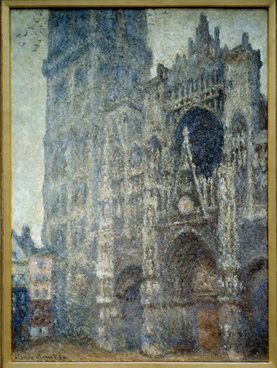 El portal de la catedral de Rouen; tiempo gris de Claude Monet