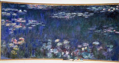 Los nenúfares, reflejos verdes. Díptico parte izquierda de Claude Monet