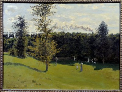 Tren en el campo. Pintura de Claude Monet (1870) París, Museo de Orsay de Claude Monet