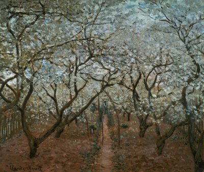 Huerto en flor, Vétheuil de Claude Monet