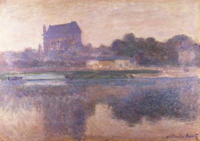 Iglesia de Vernon en la Niebla de Claude Monet