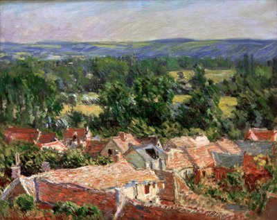 Vista del pueblo de Giverny de Claude Monet