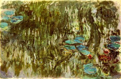 Nenúfares, sauce reflejado, c.1920 de Claude Monet