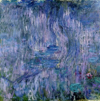 Nenúfares y reflejos de un sauce, 1916-19 (detalle) de Claude Monet