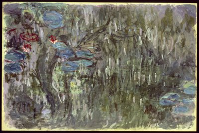 Nenúfares con reflejos de sauces, c.1920 de Claude Monet