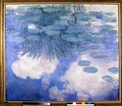 Nenúfares con efectos de nubes, c. 1914-1917 (óleo sobre lienzo) de Claude Monet