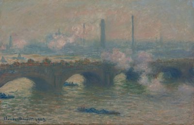 Puente de Waterloo, día gris de Claude Monet