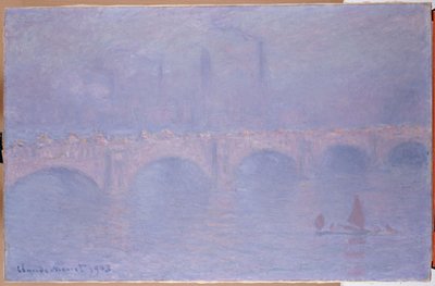 Puente de Waterloo, sol brumoso de Claude Monet
