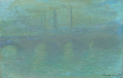 Puente de Waterloo, Londres, al anochecer de Claude Monet