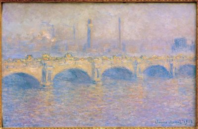 Puente de Waterloo, efecto de sol de Claude Monet