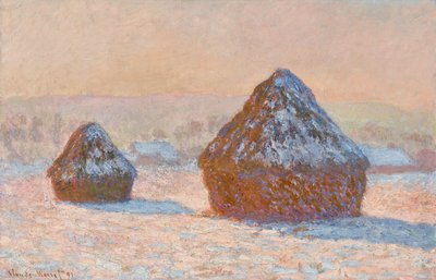 Meules, Effet de Neige, Le Matin (Meules, Efecto de nieve, La mañana) de Claude Monet