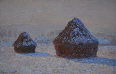 Montones de Trigo, Efecto de Nieve, Mañana de Claude Monet