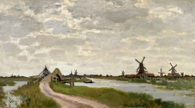 Molinos de viento cerca de Zaandam de Claude Monet