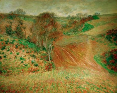 Paisaje invernal en Etretat de Claude Monet