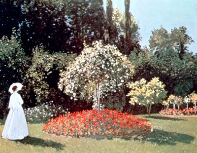 Mujer en el jardín, Sainte Adresse, 1867 de Claude Monet