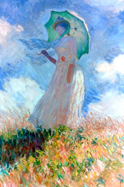 Mujer con Paraguas Girada a la Izquierda, 1886 de Claude Monet