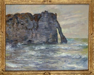 Étretat, acantilado y puerta de Aval de Claude Monet