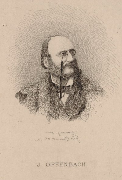 Retrato de Jacques Offenbach 1819-1880, 1870 de Claude Nicolas Eugène Guillaumot
