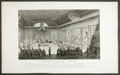 Asamblea de personajes notables, celebrada en Versalles, de la serie Tableaux historiques de la Révolution française de Claude Niquet