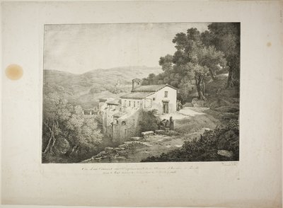 Vista de un convento en el sitio de la casa de Horacio de Claude Thienon