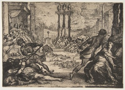 Una masacre por el triunvirato, ca. 1624 de Claude Vignon