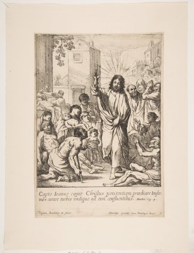 Sanando a los Enfermos Jesús-Cristo sana a varios enfermos en Galilea de Claude Vignon