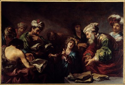 Jesús entre los doctores de Claude Vignon