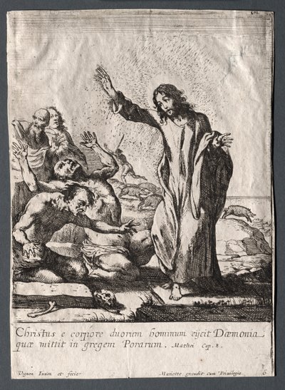 The Miracles of Jesus Christ:  Christ Delivering the Possessed de Claude Vignon
