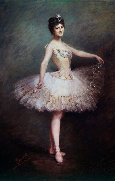 Retrato de Carlotta Zambelli (1875-1968), bailarina y pedagoga italiana Pintura de Claudie Chamerot Viardot (siglo XIX) 1897 París, Biblioteca de la Ópera de Claudie Viardot