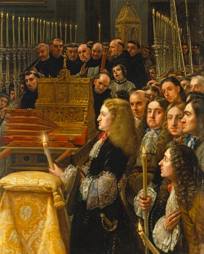 Adoración de la Sagrada Forma por Carlos II, Rey de España de Claudio Coello